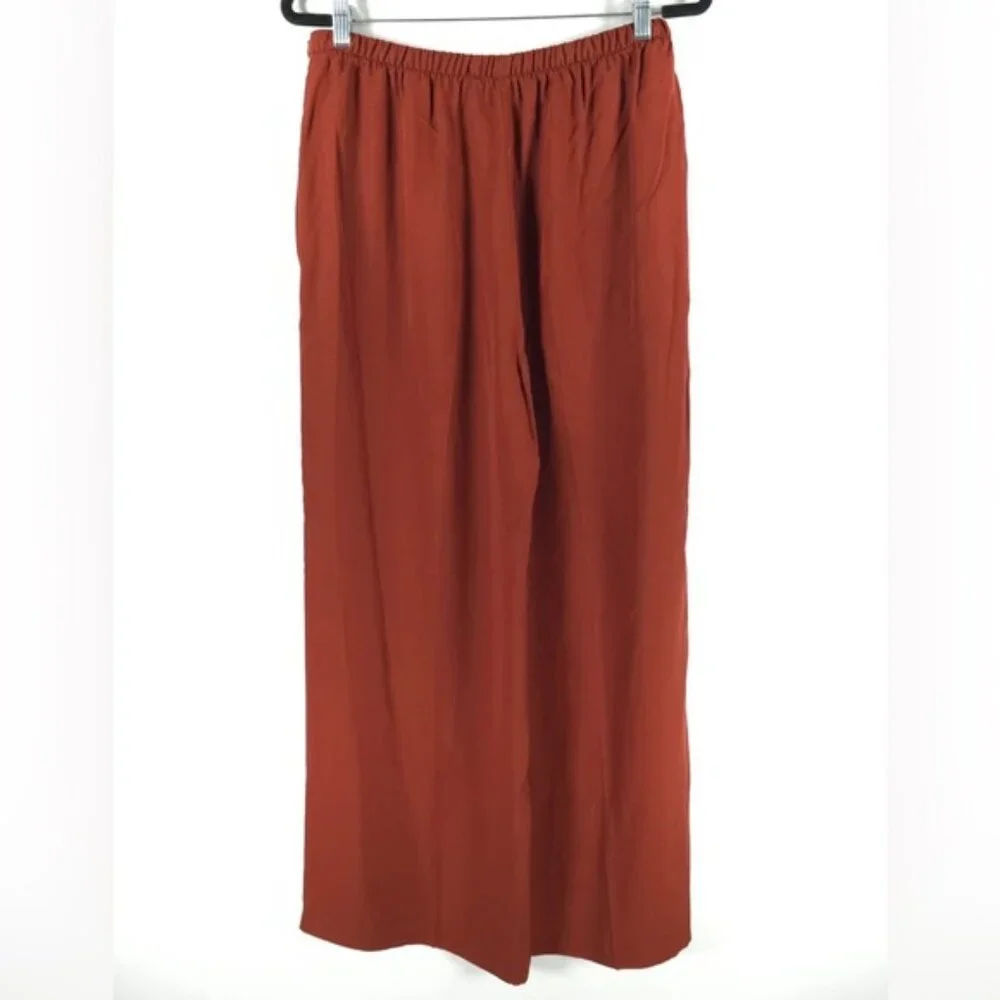 NWT ZARA Wide Leg Flowy Back Elastic Waist Pants Flying FabricCooper 9479/054 XL